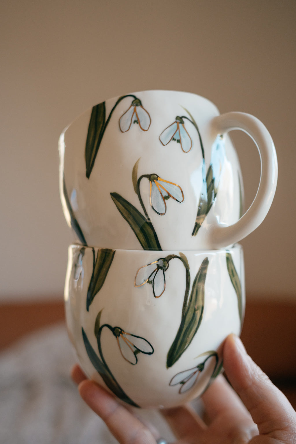 Sniegpulksteņi | Porcelāna krūze