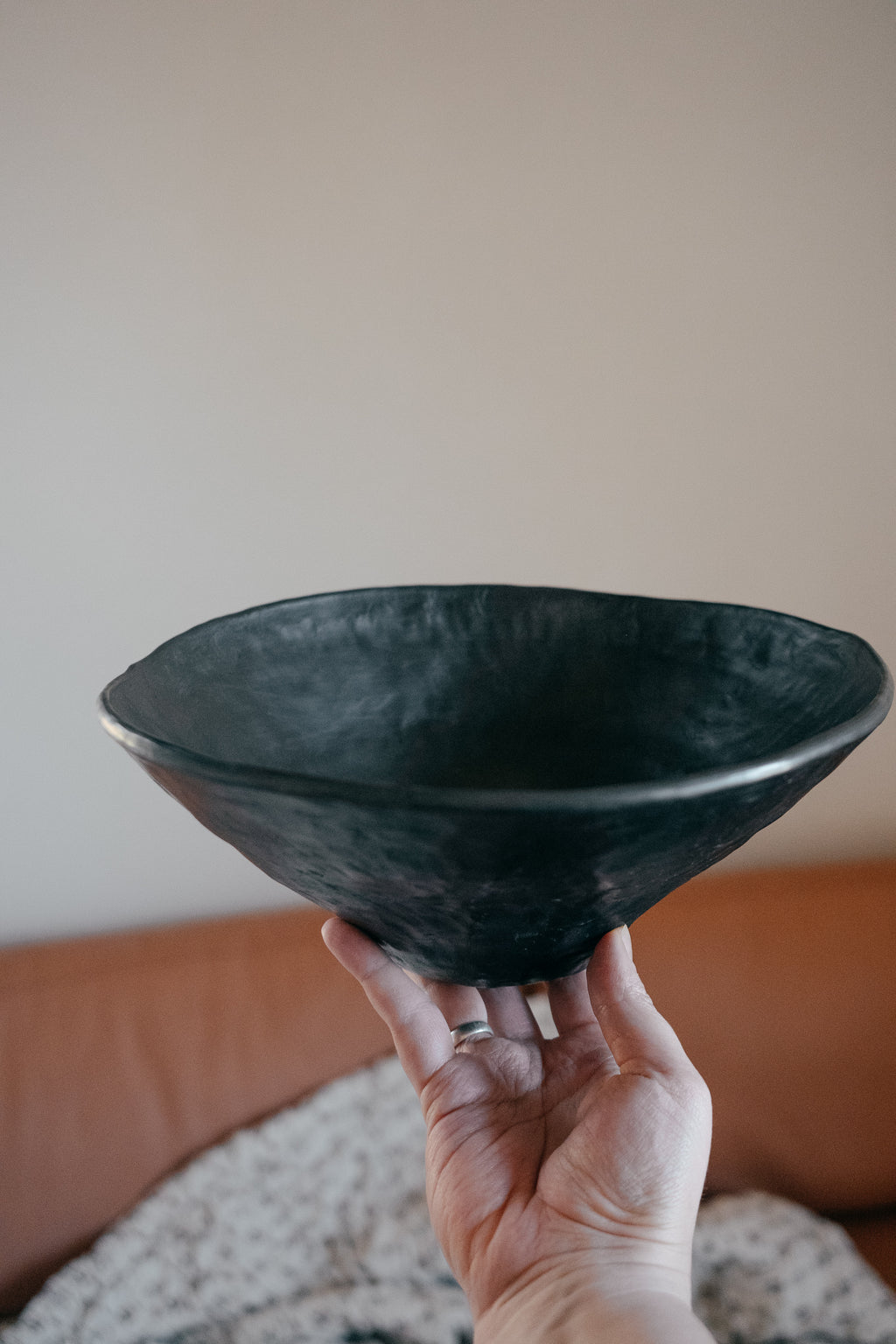 Black clay bowl | Woodfired clay ceramics