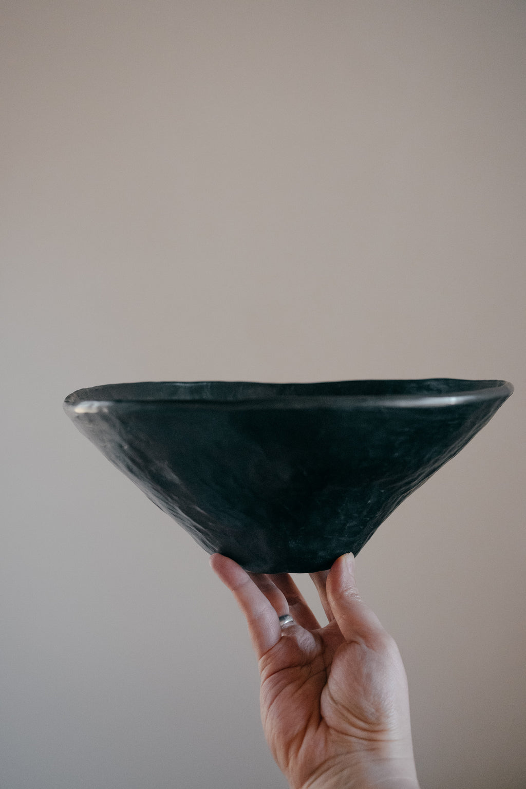 Black clay bowl | Woodfired clay ceramics