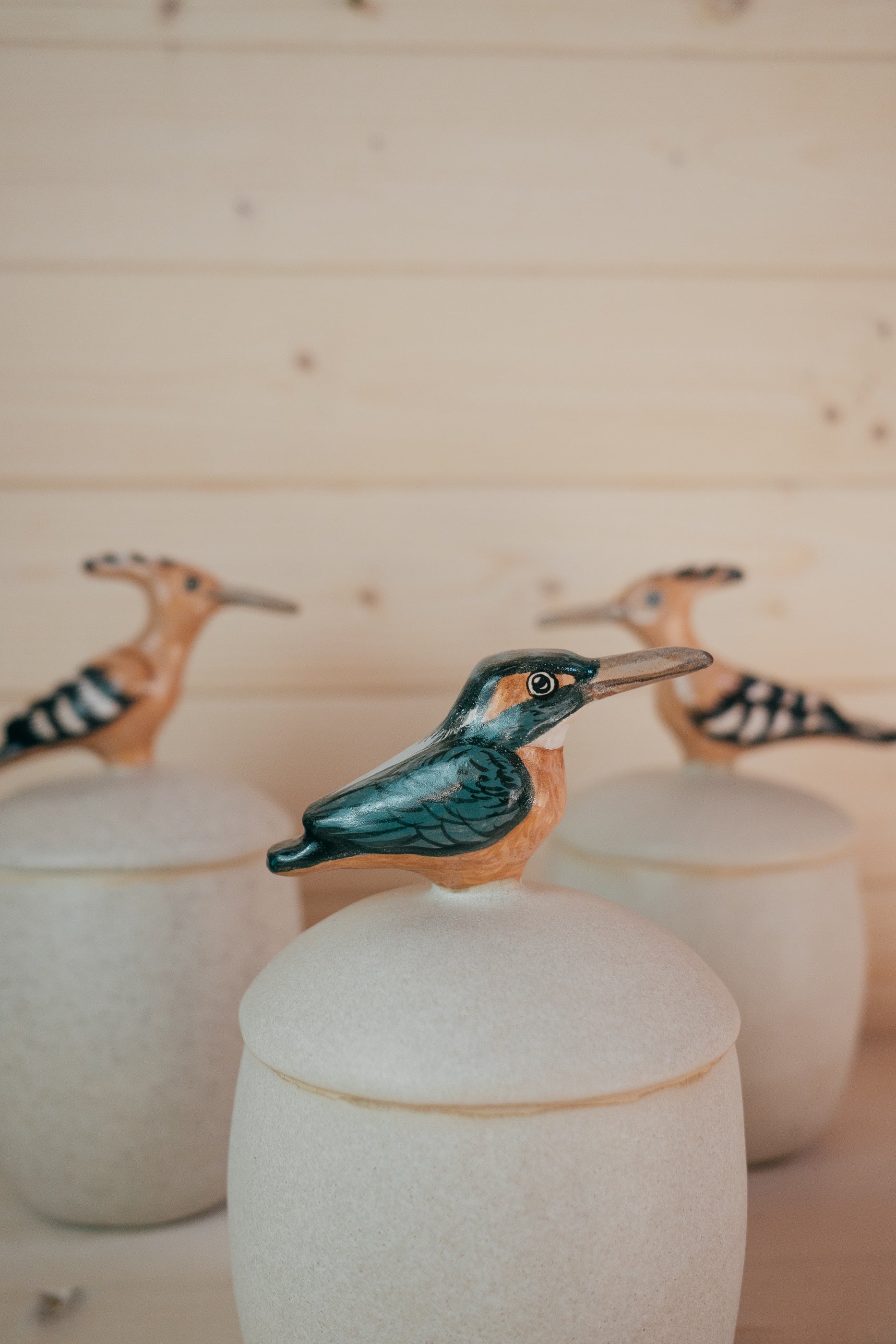 Kingfisher | Lidded stoneware vessel
