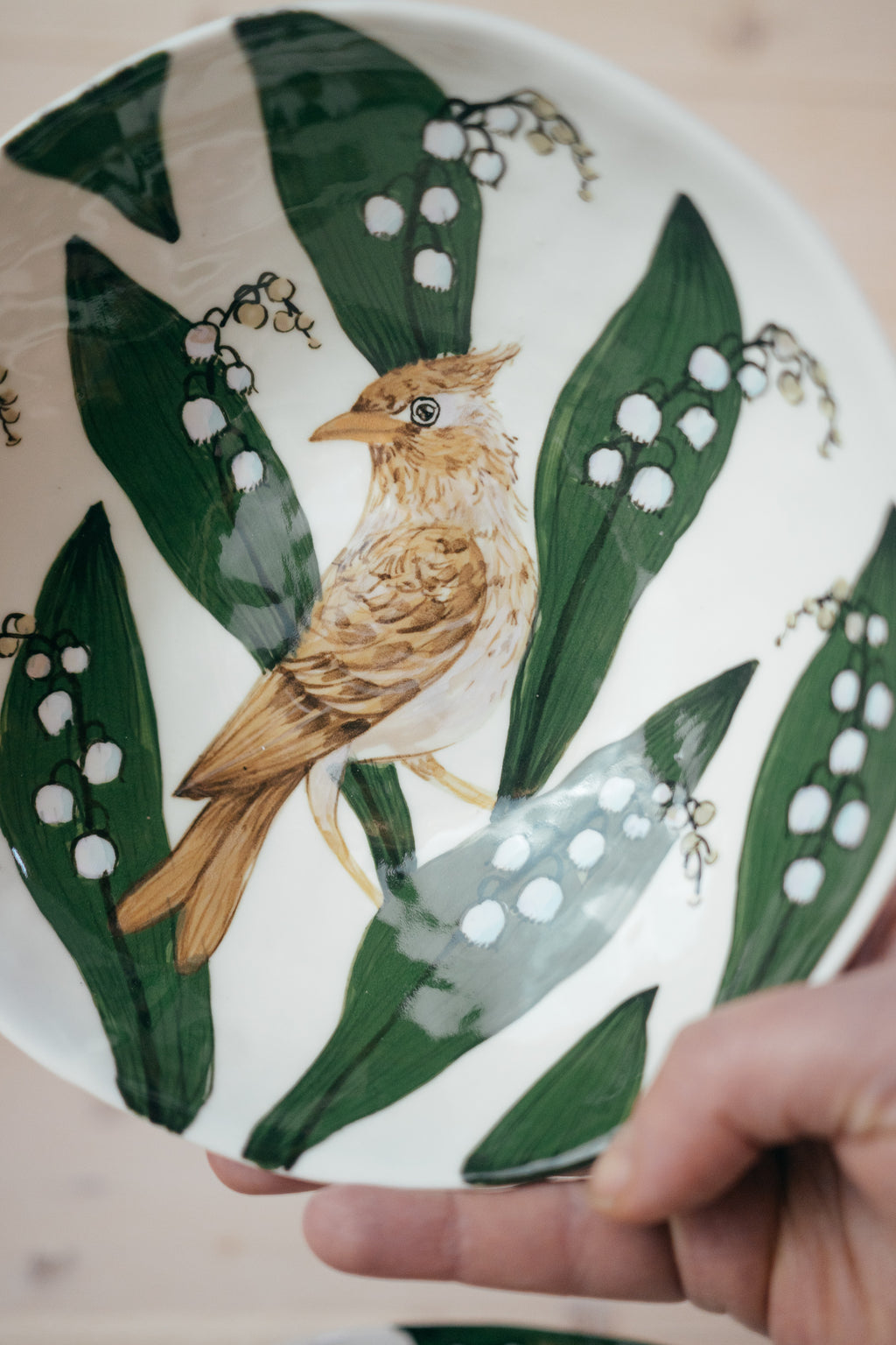 Cīrulis un maijpuķītes | Porcelāna bļoda