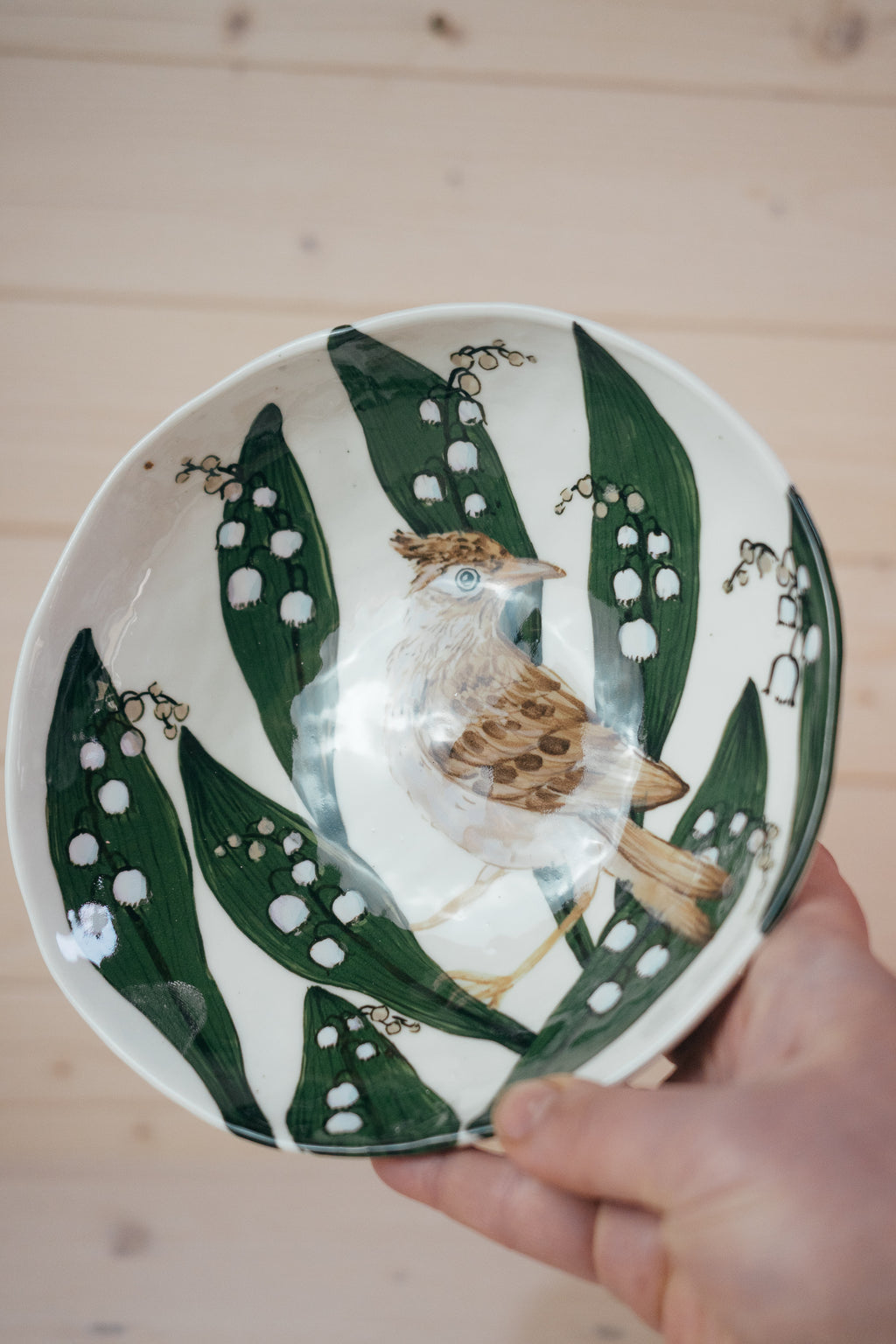 Cīrulis un maijpuķītes | Porcelāna bļoda