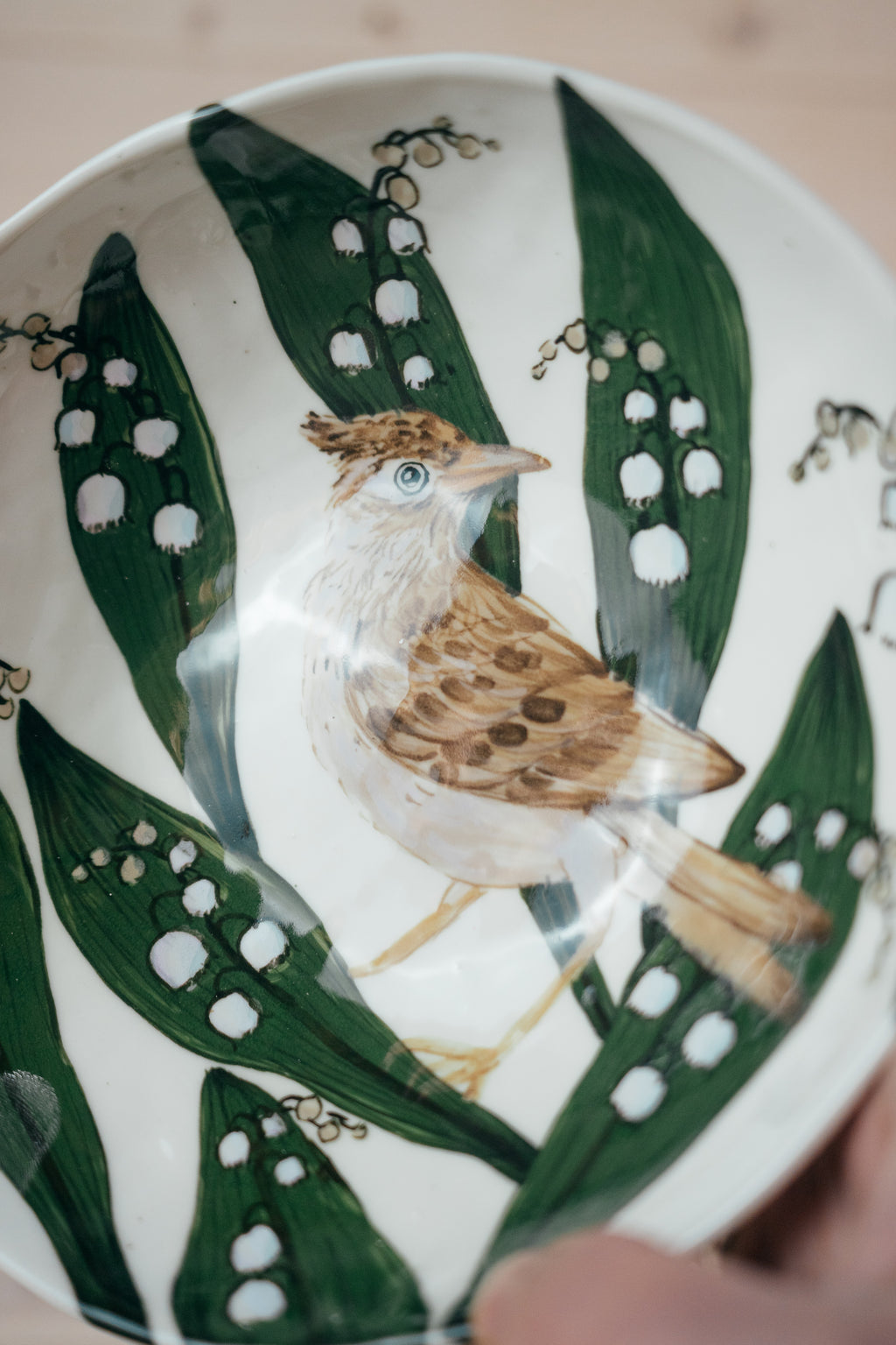 Cīrulis un maijpuķītes | Porcelāna bļoda