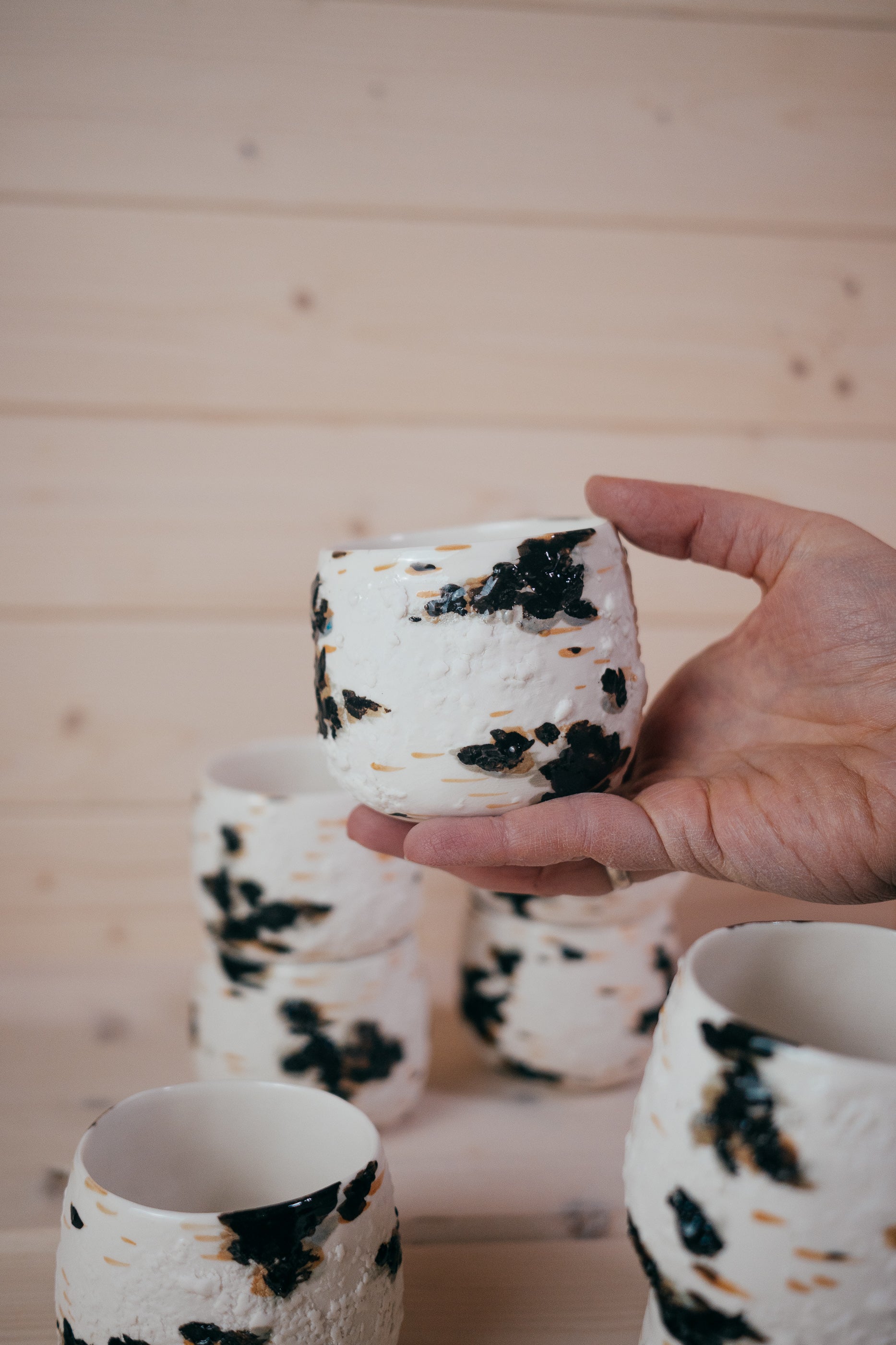 Birch | Handleless mug Porcelain