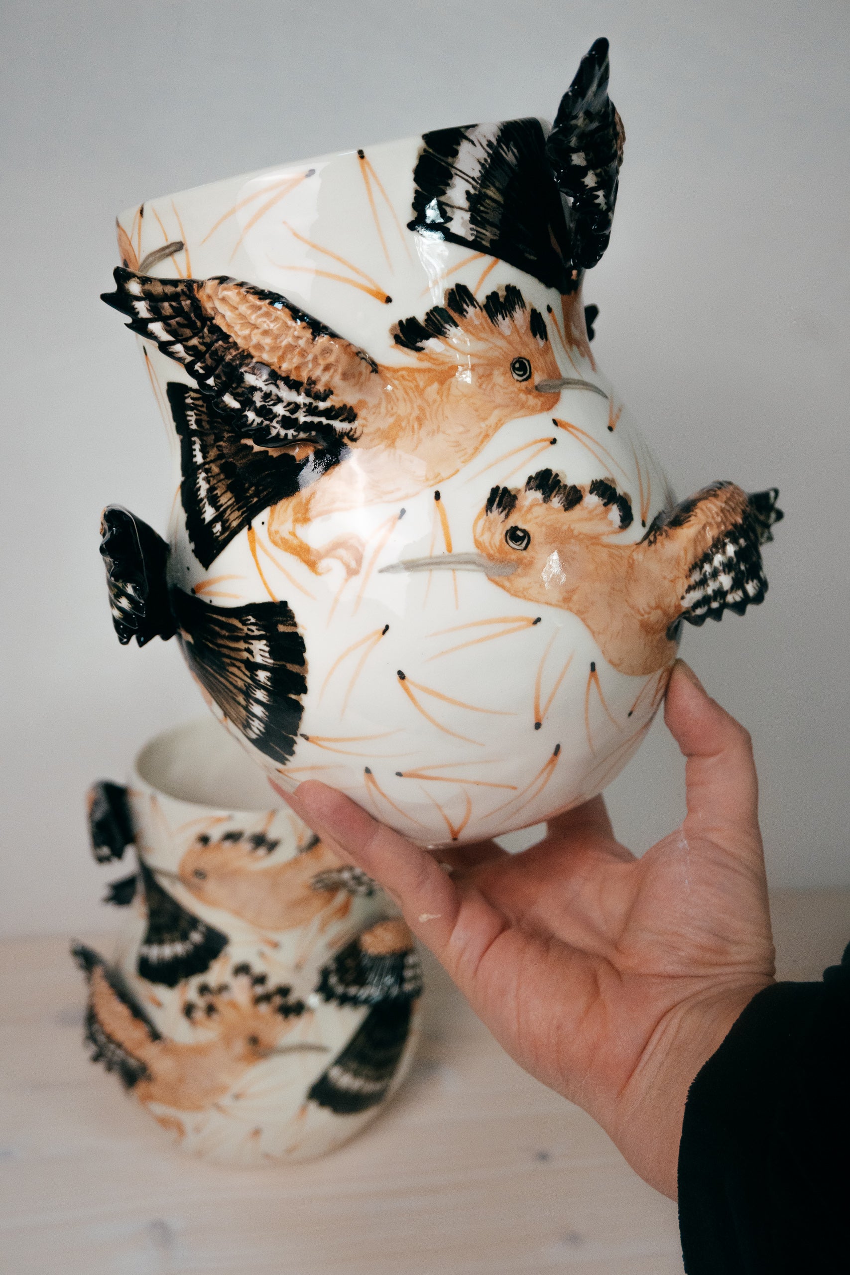 Hoopoe | Porcelain Vase