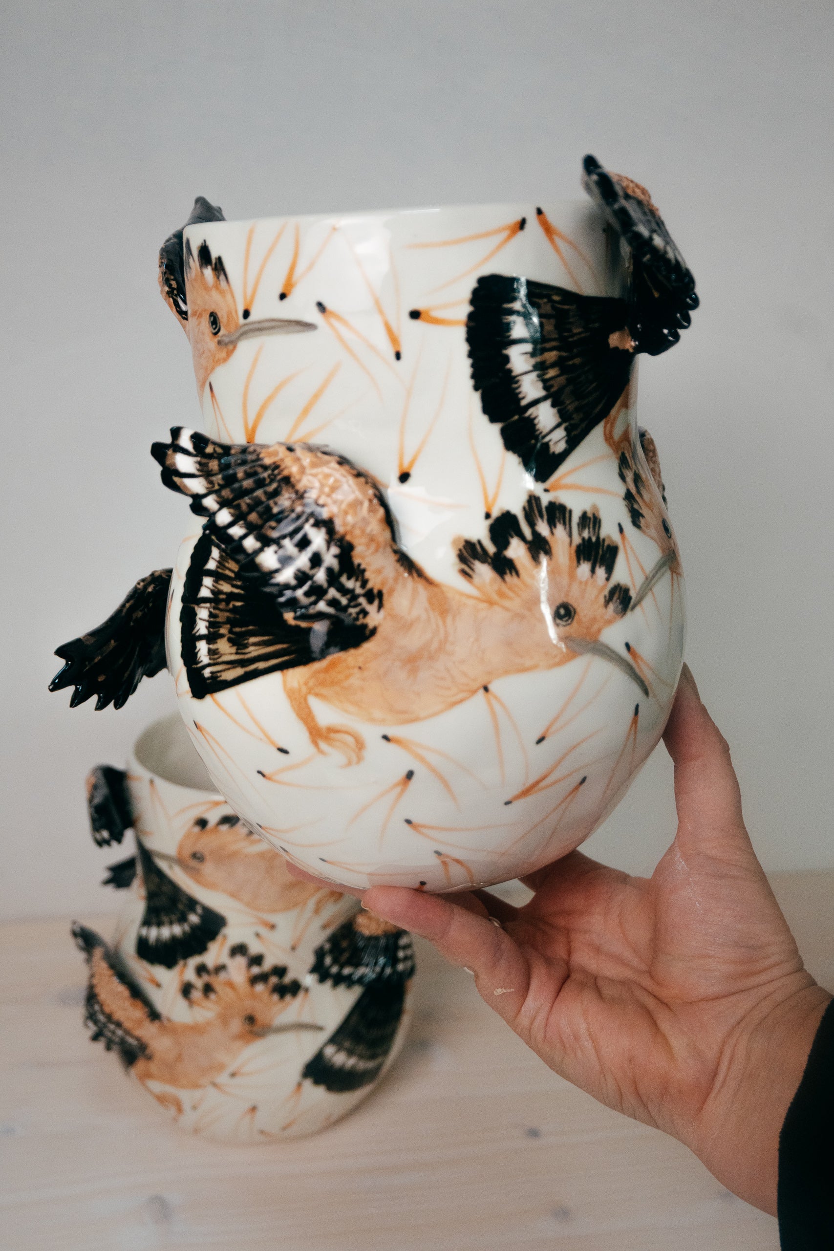 Hoopoe | Porcelain Vase