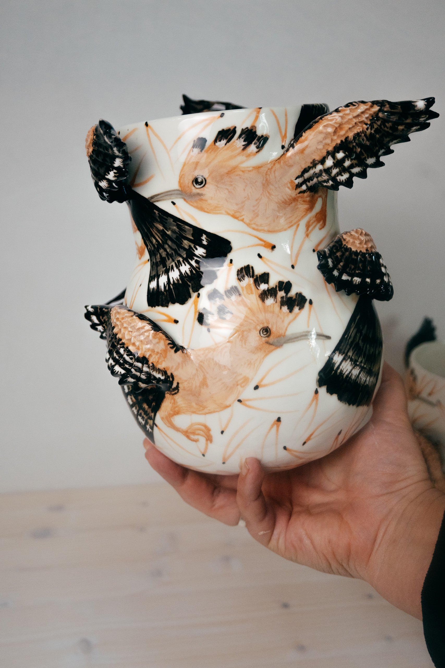 Hoopoe | Porcelain Vase