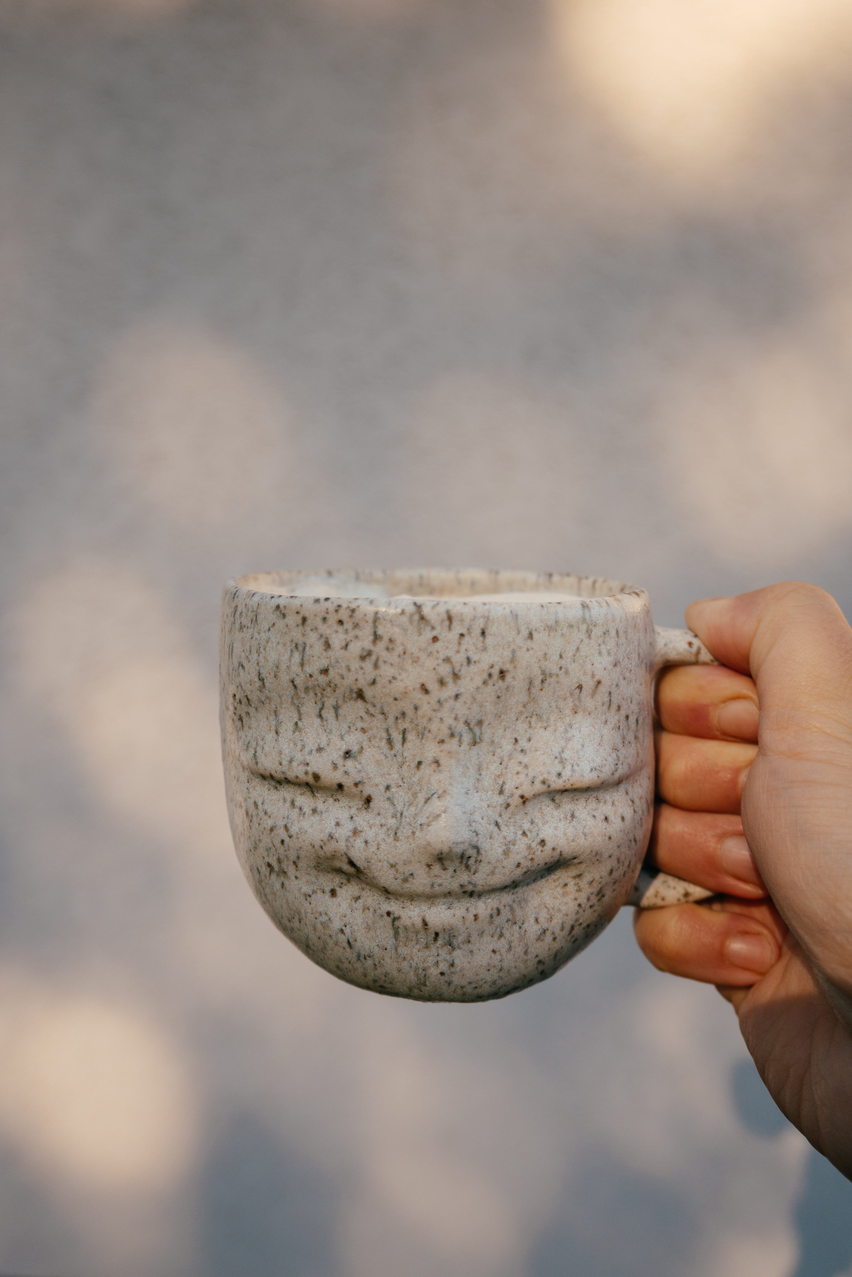 Stoneware Happy face mug