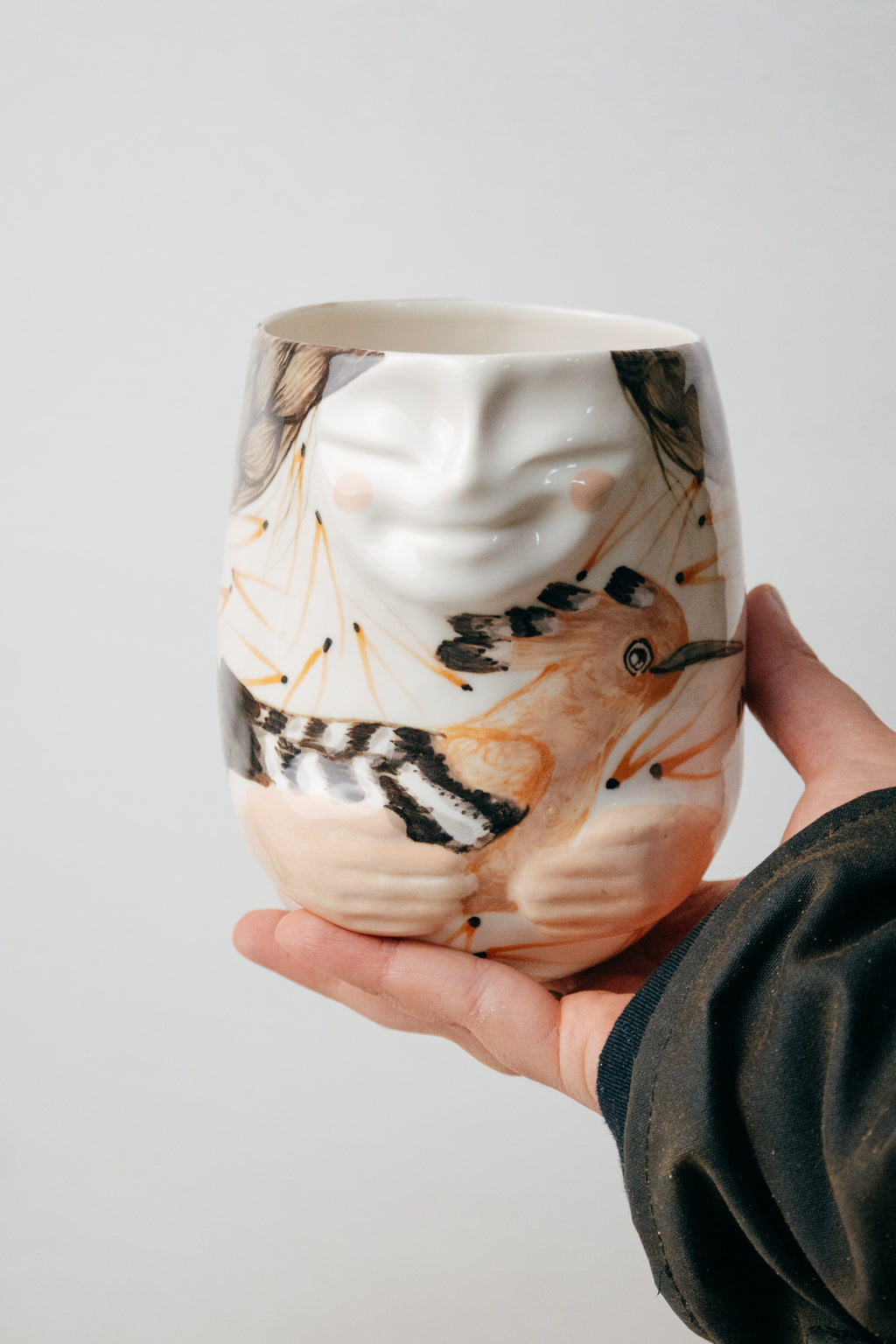 Hoopoe | Porcelain vase