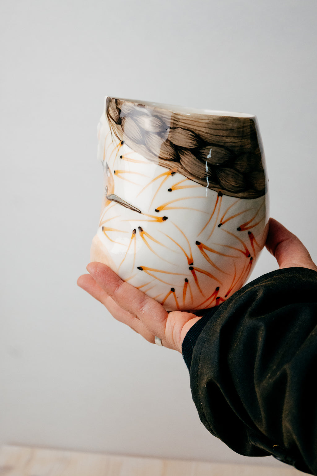 Hoopoe | Porcelain vase