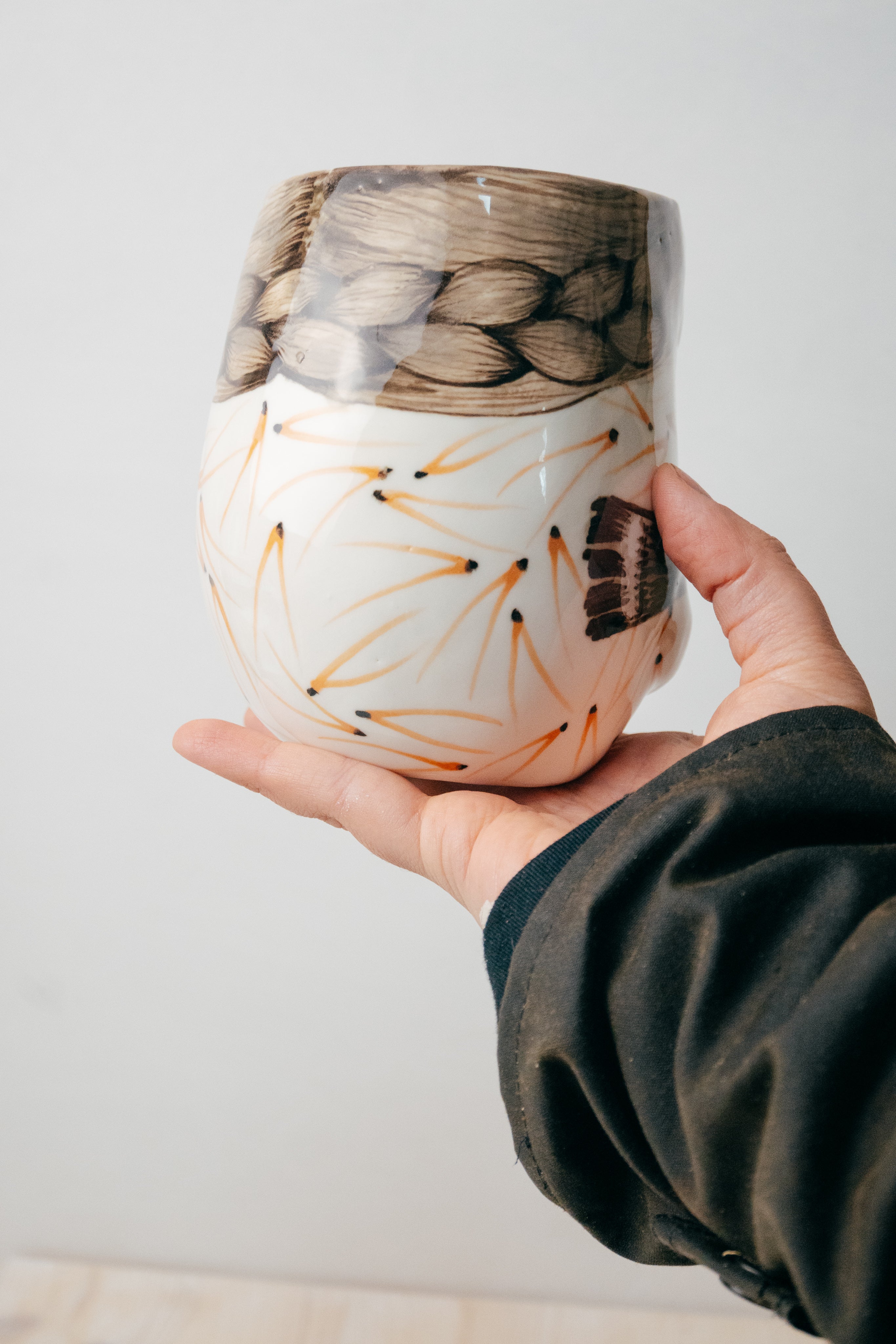 Hoopoe | Porcelain vase