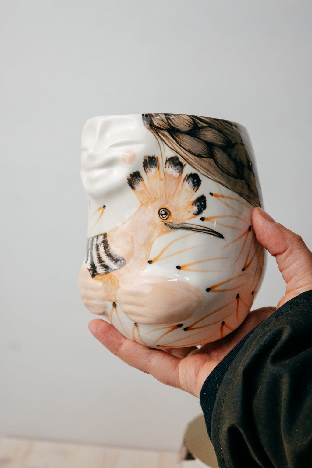 Hoopoe | Porcelain vase