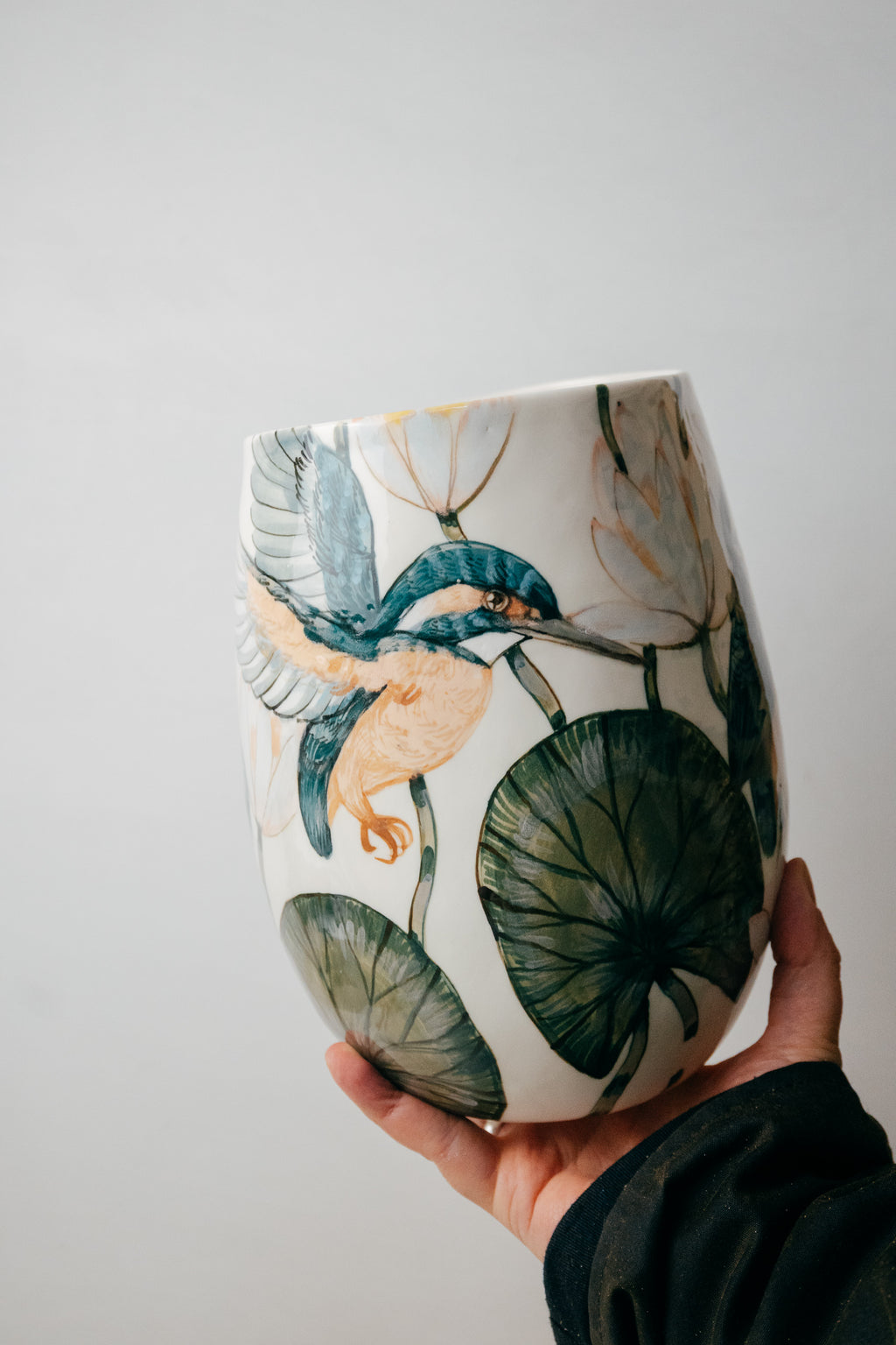 Kingfisher | Large Porcelain Vase