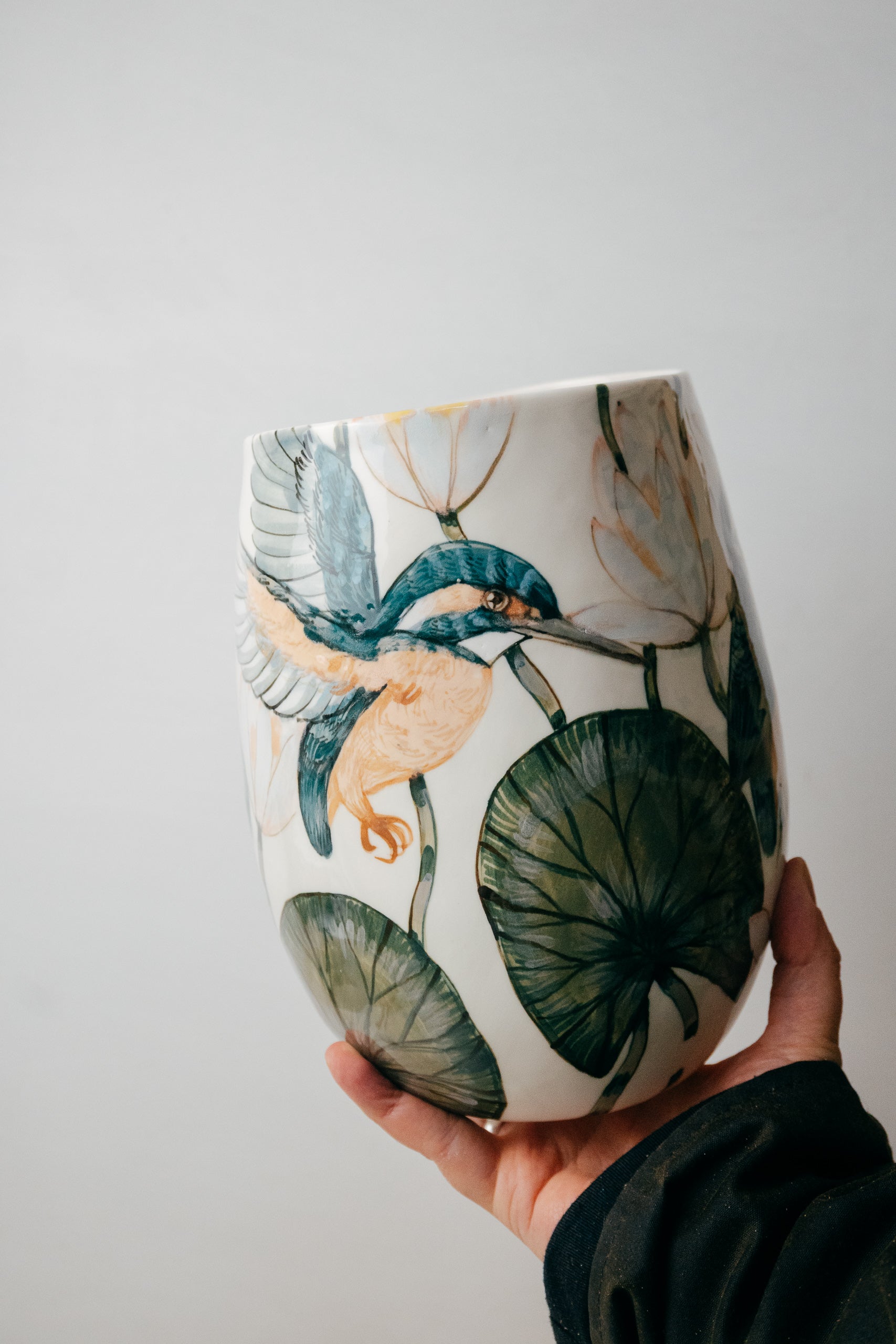 Kingfisher | Large Porcelain Vase