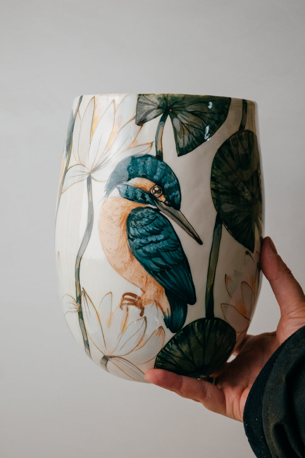 Kingfisher | Large Porcelain Vase