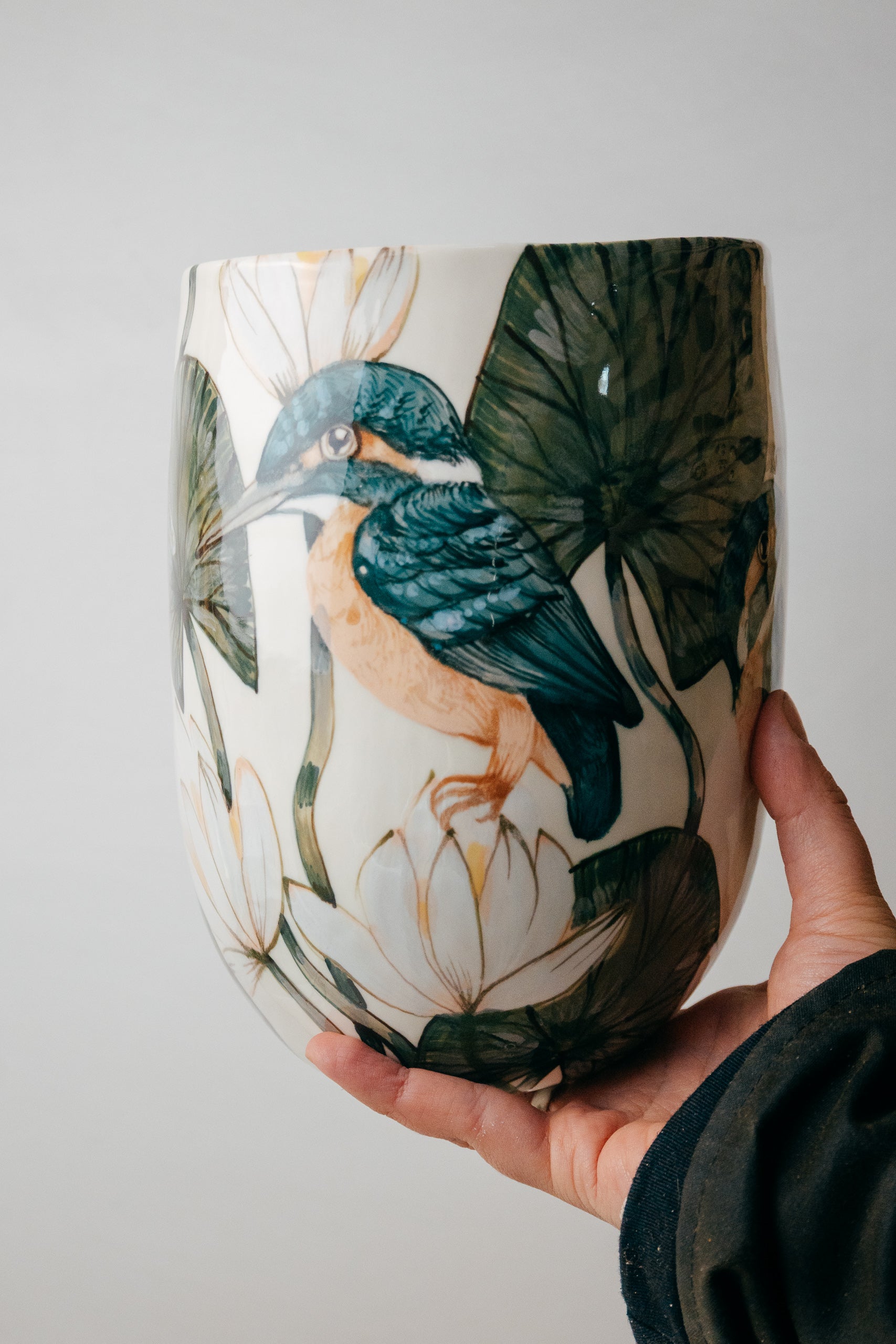 Kingfisher | Large Porcelain Vase