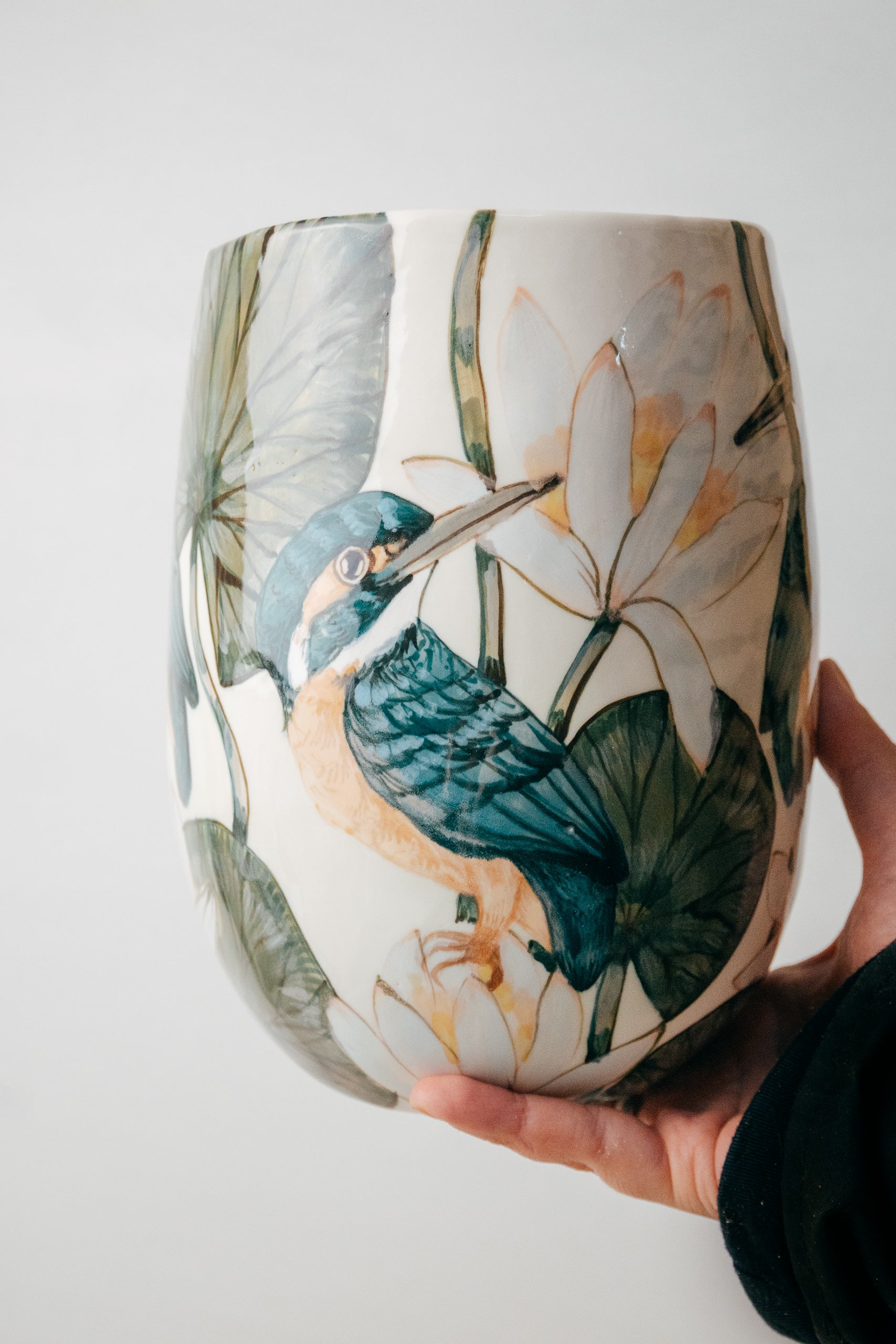 Kingfisher | Large Porcelain Vase