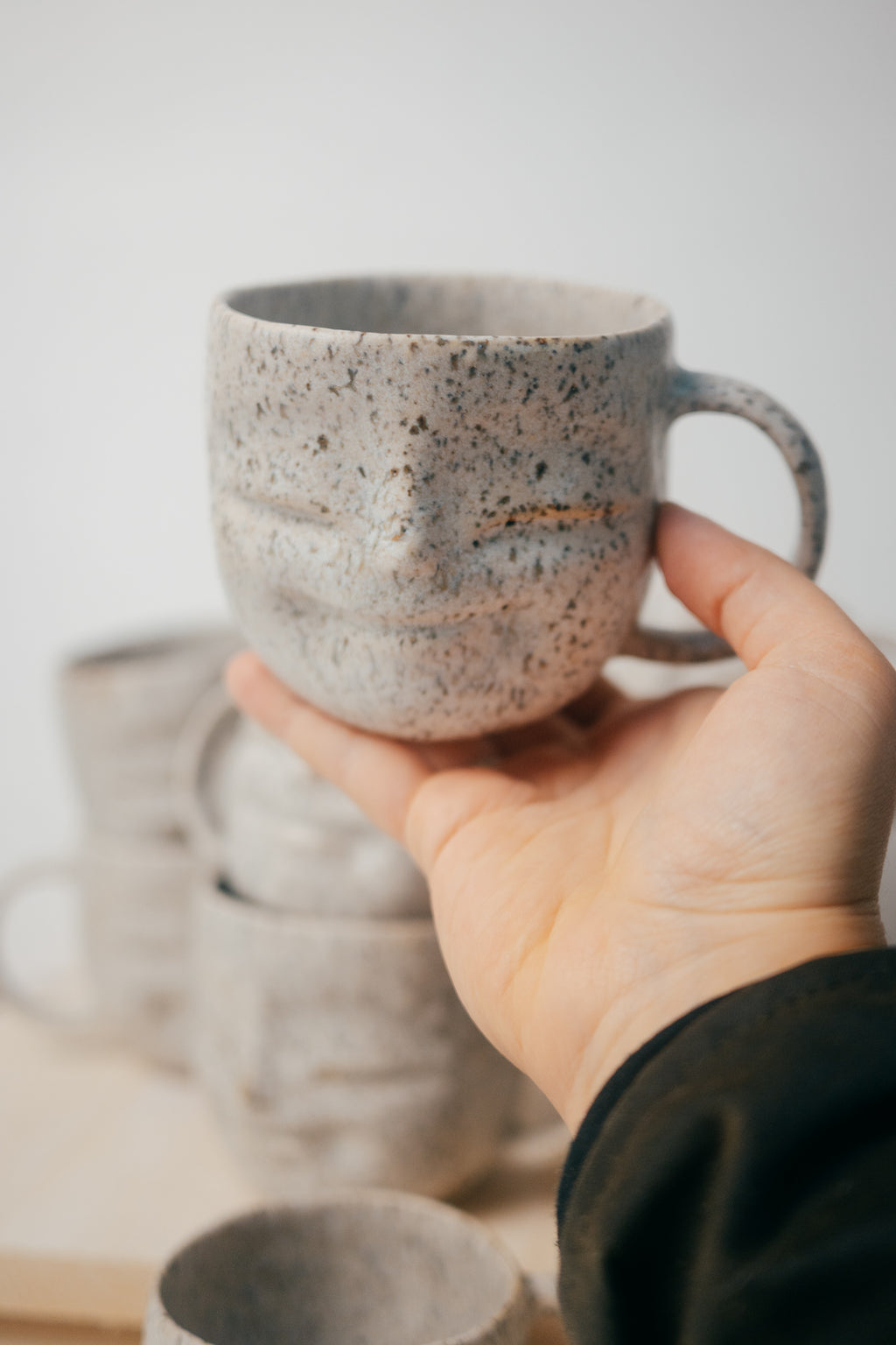 Stoneware Happy face mug