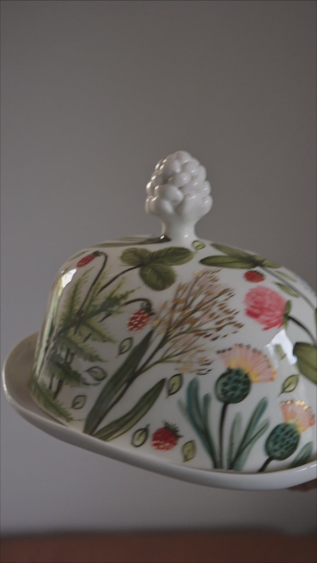 Porcelain butter dish | Summer meadow