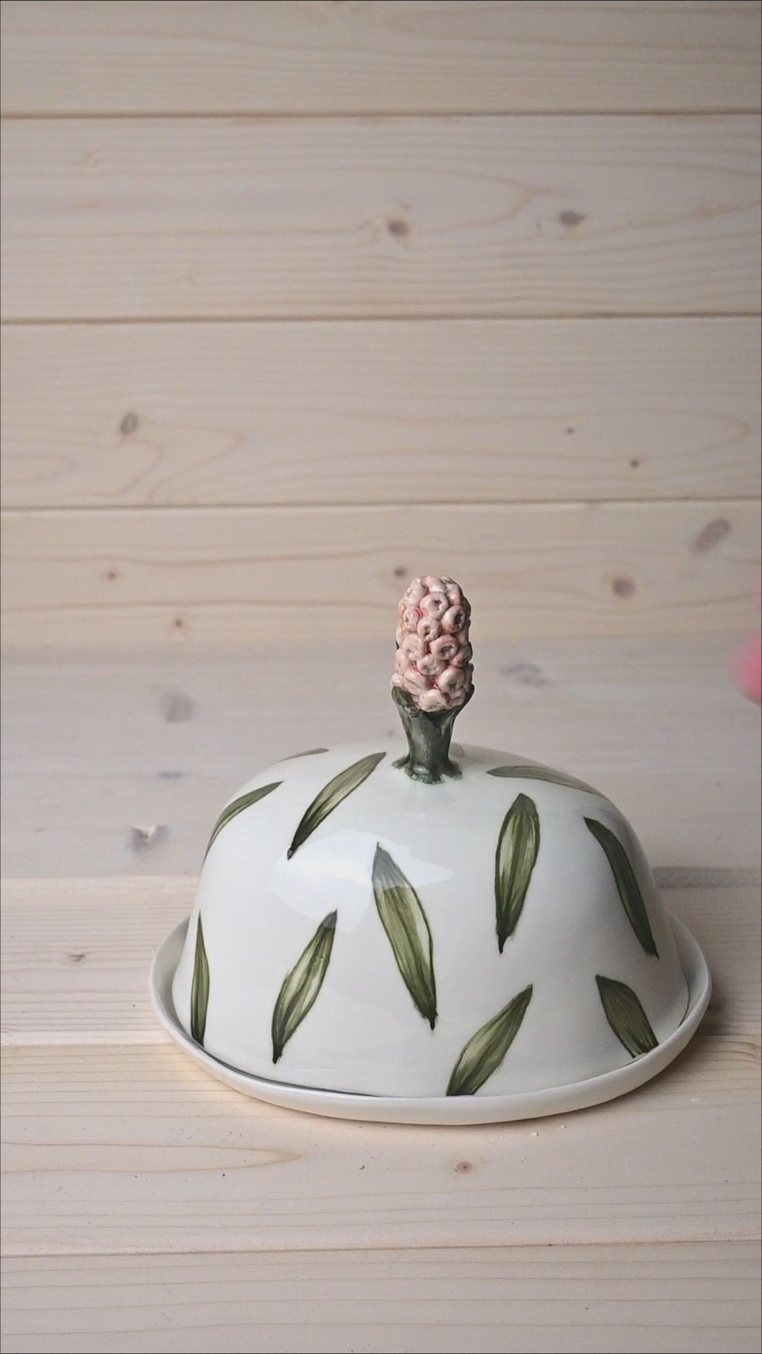 Porcelain butter dish | Hyacinth