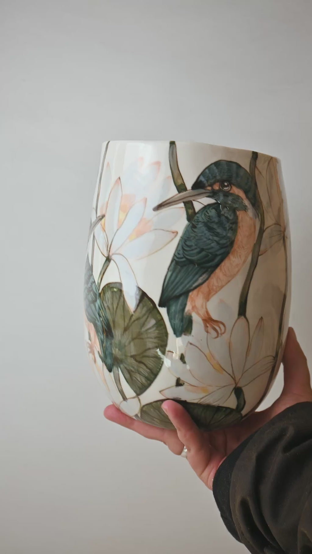 Kingfisher | Large Porcelain Vase