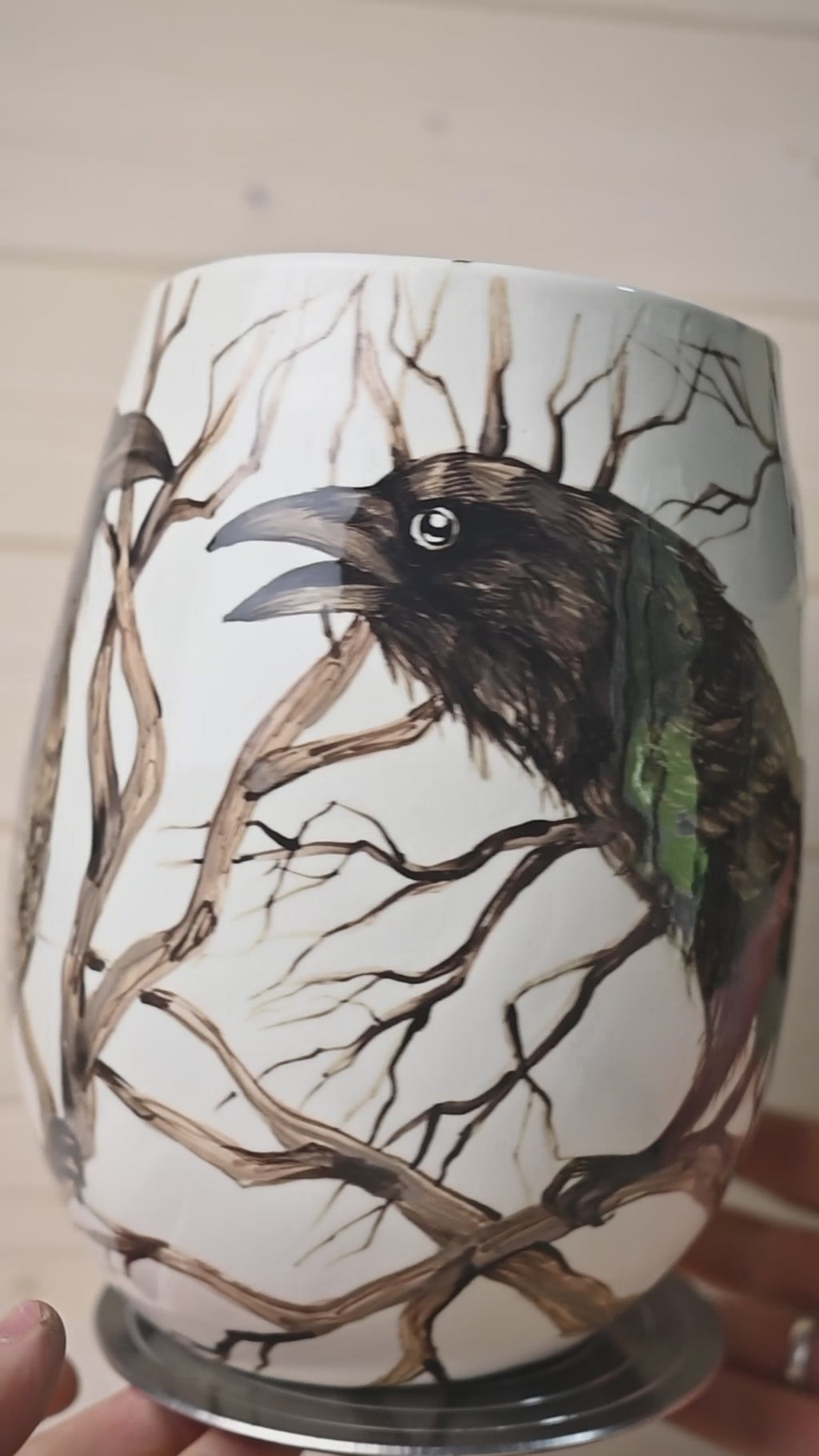 Raven | Porcelain vase