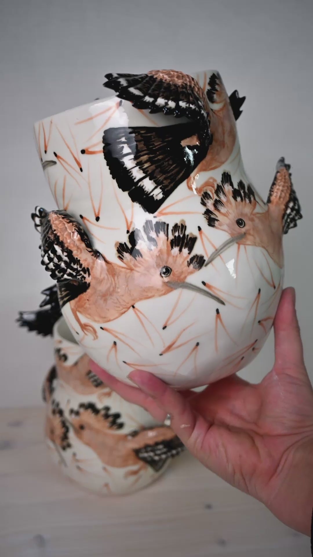 Hoopoe | Porcelain Vase