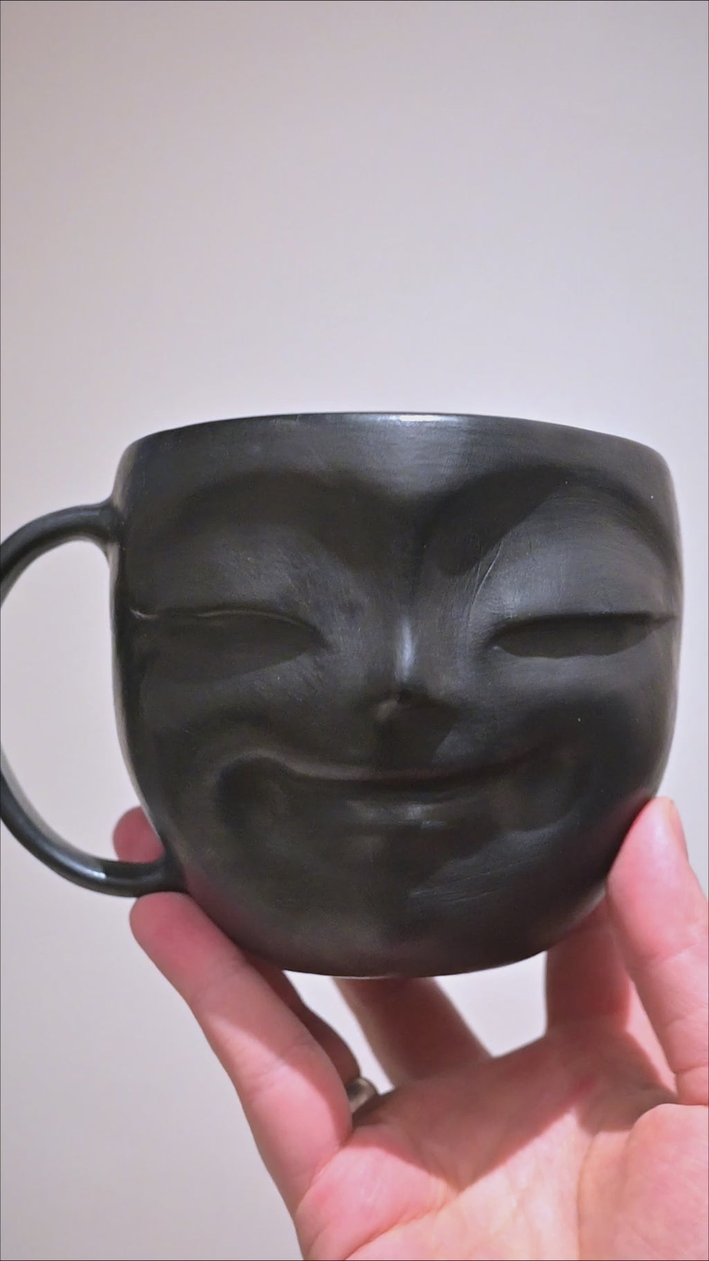 Happy face mug | Woodfired clay ceramics