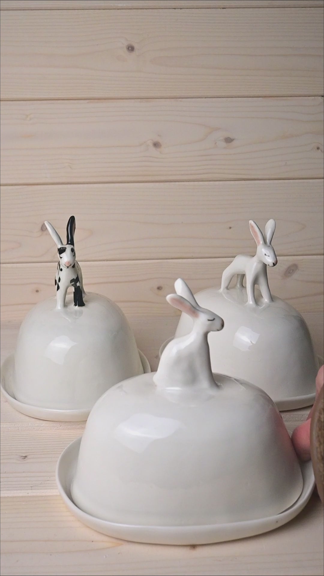 Bunny butter dish | Porcelain