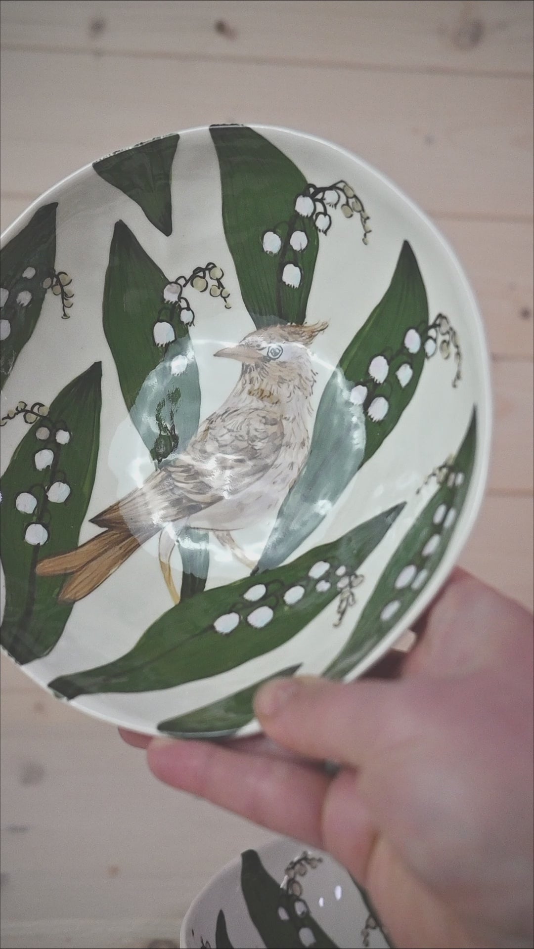 Cīrulis un maijpuķītes | Porcelāna bļoda