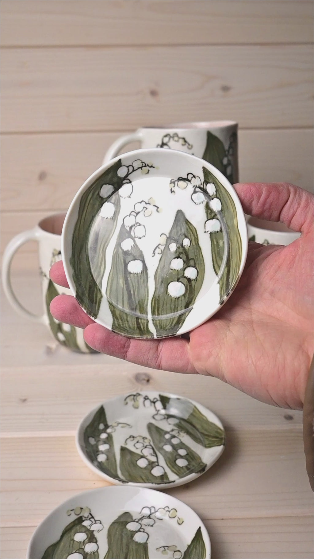 Lilies of the valley | Porcelain saucer