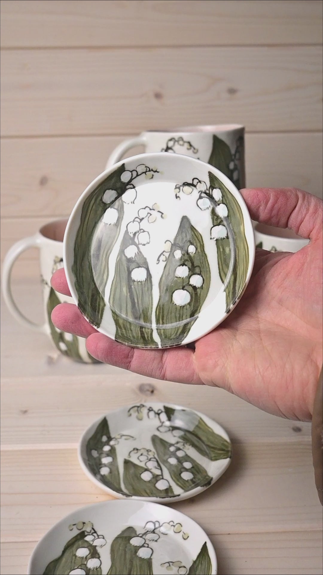 Lilies of the valley | Porcelain saucer