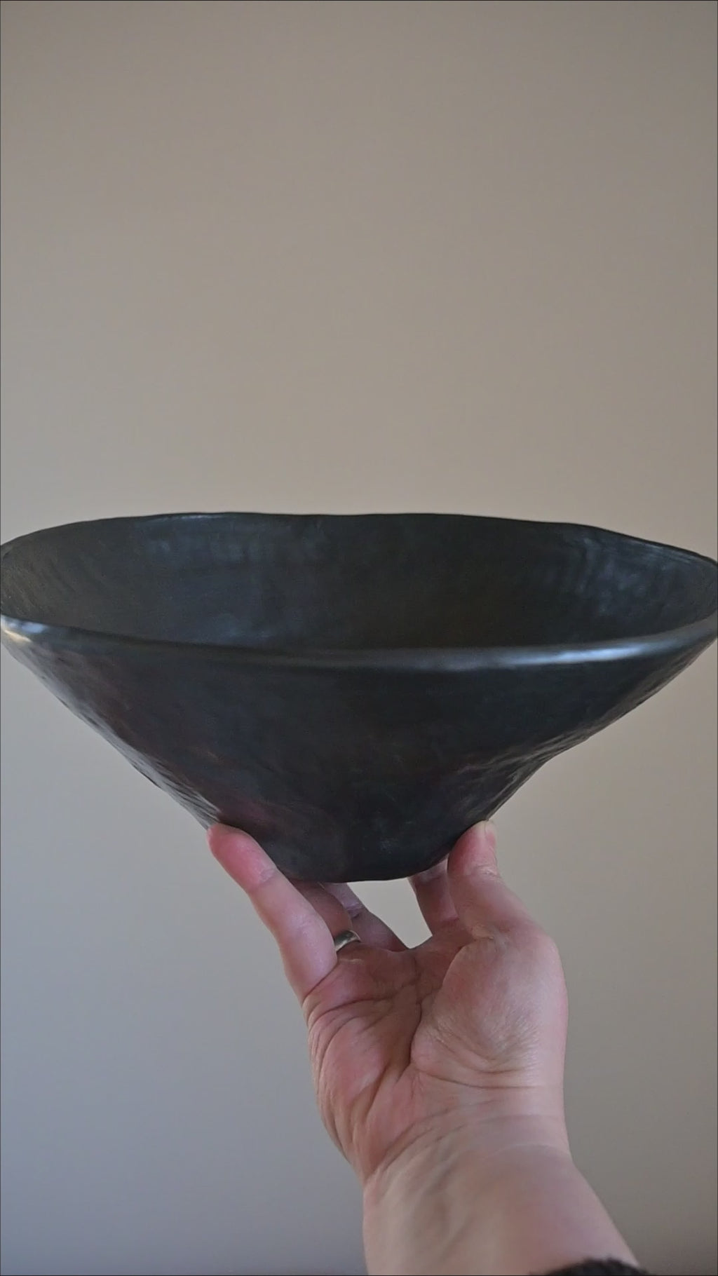 Black clay bowl | Woodfired clay ceramics