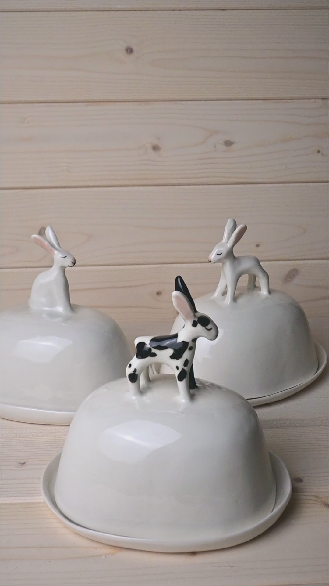 Bunny butter dish | Porcelain