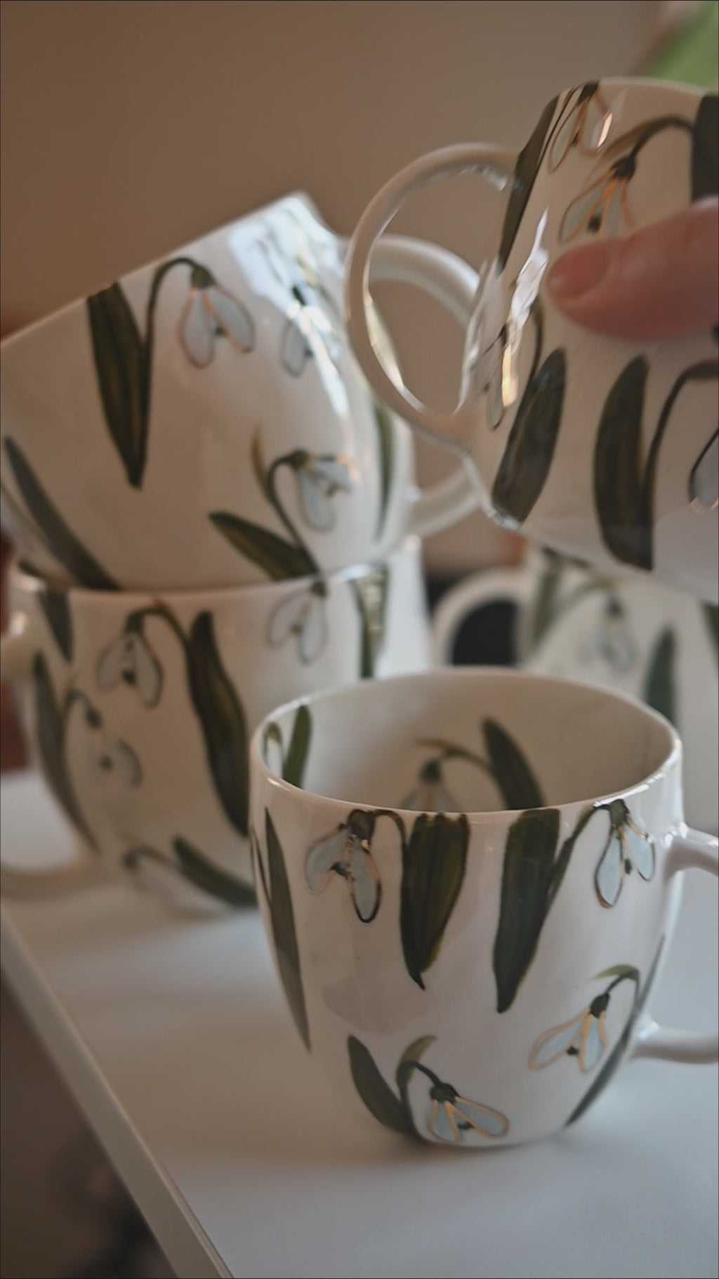 Sniegpulksteņi | Porcelāna krūze