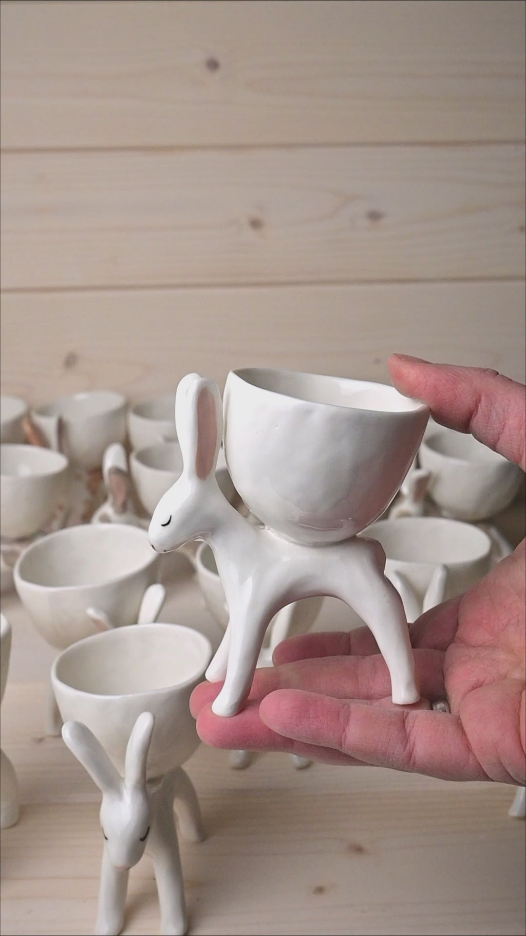 Bunny egg holder | Porcelain