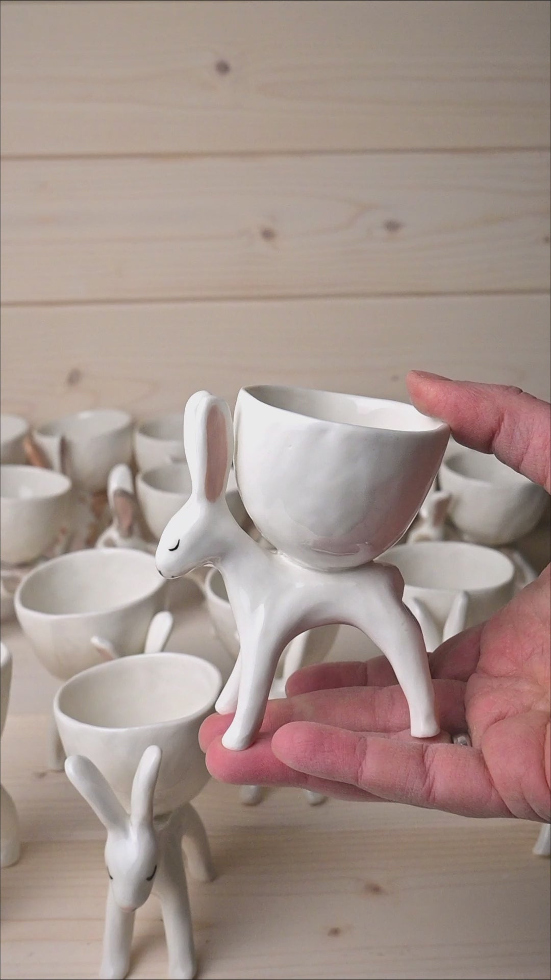 Bunny egg holder | Porcelain